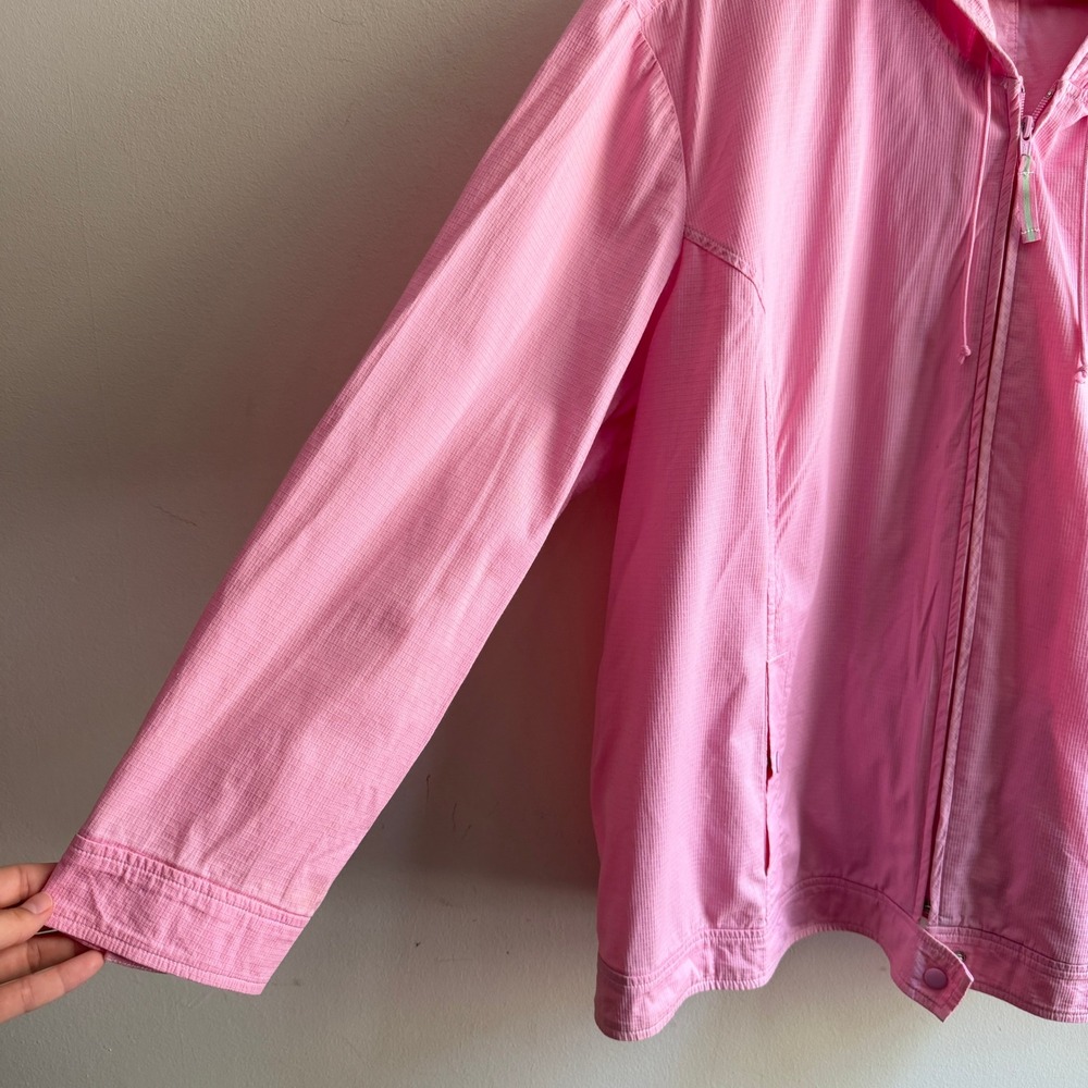 Vintage Sigrid Olsen Sport Hooded Zip Up Jacket Pink Plus Size 2X Good - Picture 6 of 11